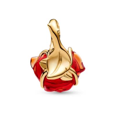 Disney X Pandora Beauty and the Beast Enchanted Rose Dangle Charm