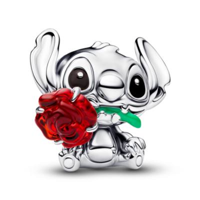 Disney X Pandora Stitch Rose Murano Glass Charm, Lilo & Stitch