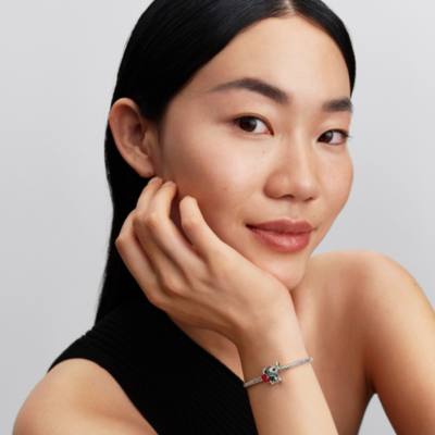 Disney X Pandora Stitch Rose Murano Glass Charm, Lilo & Stitch