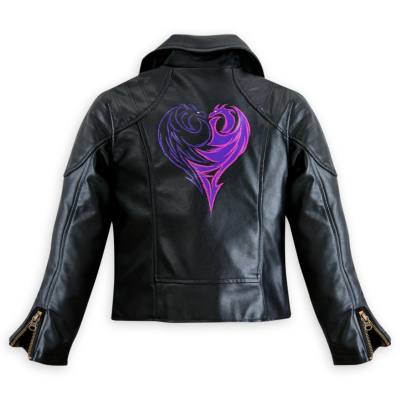 Descendants Girls Purple Leather Jacket Disney Store Mal Jacket Store