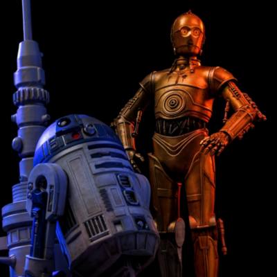 Iron Studios C-3PO and R2-D2 Art Scale Deluxe Limited Release Figurine, Star Wars