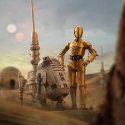 Iron Studios C-3PO and R2-D2 Art Scale Deluxe Limited Release Figurine, Star Wars