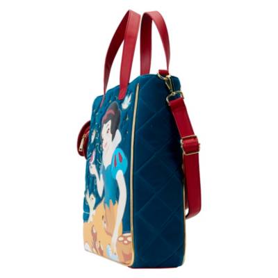 Loungefly Snow White Quilted Velvet Tote Bag, Snow White and the Seven Dwarfs