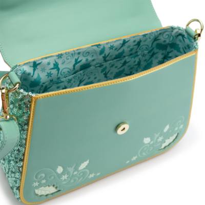 Loungefly Tinker Bell Festive Sequin Crossbody Bag with Charms, Peter Pan