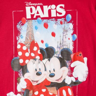 Disneyland Paris Mickey and Minnie Mouse Souvenir T-Shirt for Adults