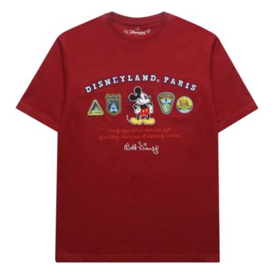 Disneyland Paris Mickey Mouse Red Logo T-Shirt For Adults