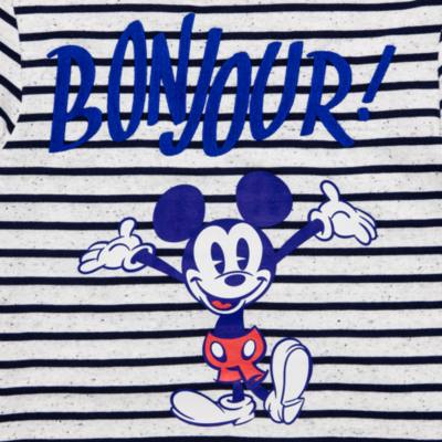 T-Shirt &agrave; rayures pour adultes Bonjour Disneyland Paris