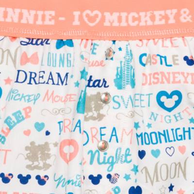 Disneyland Paris I Love Mickey & Minnie Pyjama Bottoms for Adults