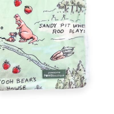 Pawsome Paws Boutique Winnie the Pooh 100 Aker Wood Dog Blanket