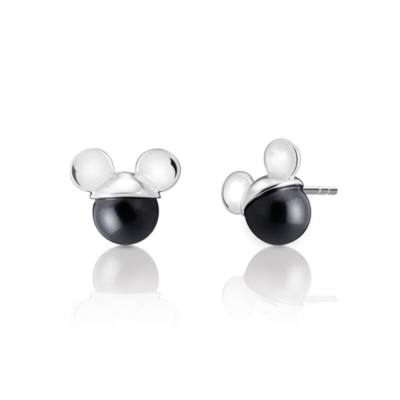 Pendientes de bot&oacute;n Mickey Mouse con perla de cristal, Chamilia