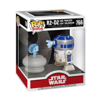 Funko R2-D2 and Princess Leia Hologram Deluxe Pop! Vinyl Figure, Star Wars