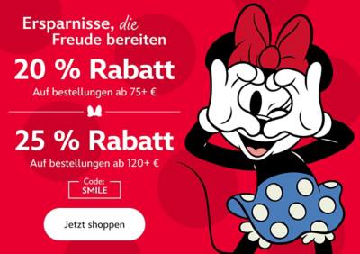 Staffelrabatt mit Code SMILE: 20-25%