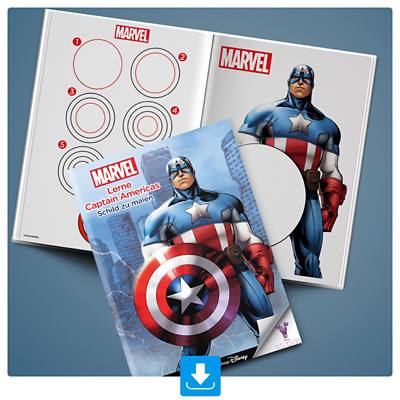 Background image of Lerne Captain Americas Schild zu malen