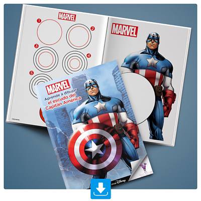 Imagen de fondo de Aprende a dibujar el escudo del Capit&aacute;n Am&eacute;rica