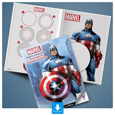 Immagine background di Impara a disegnare lo Scudo di Capitan America