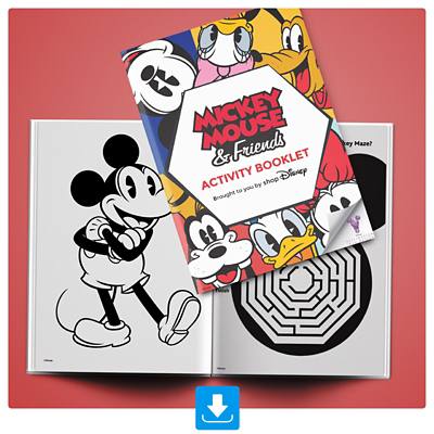 Background image of Mickey and Friends Activity Booklet