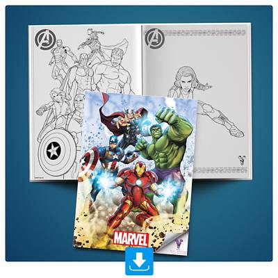 Background image of Marvel Aktivit&auml;ten Booklet