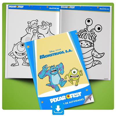 Imagen de fondo de Cuaderno Actividades Monstruos S.A.