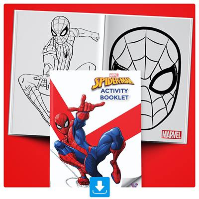 Background image of Spider-Man Activity Booklet