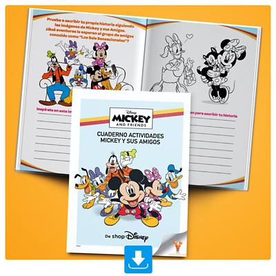 Imagen de fondo de Cuaderno Actividades Mickey y sus Amigos