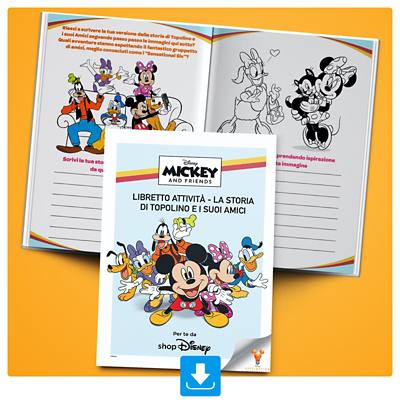 Immagine background di Libretto Attivit&agrave; - La Storia di Topolino e i suoi Amici