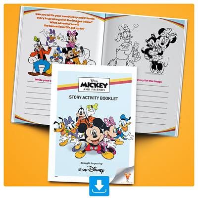 Background image of Mickey and Friends Story Activity Booklet